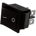 Rocker Switch DPST On-Off Black