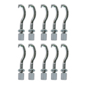 Latin Percussion Tension hook Brazilian LP3010 LP3010N LP3012 LP3012-SM Pandeiro - LP3006 Tamborim Chrome, 10 pieces