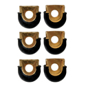 Latin Percussion Shell Protectors Conga 5/16 inch hole, chrome [6 pcs.]