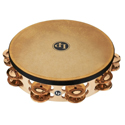 Latin Percussion Tambourine Pro 10in Double Row With Head 10 inch Bronze