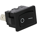 Rocker Switch DPST On-Off Black