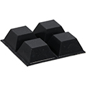 Rubber Feet Black, Square