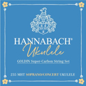 Hannabach Ukulele strings Soprano/Concert Goldin 235MHT Set Soprano/Concert 235MHT